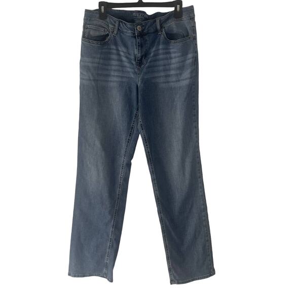 Maurices Y2k Women's Size 14 Blue Long Mid Rise Straight Jeans - Picture 1 of 9